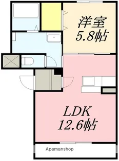 Rヒルズコート花園【4階】の間取り