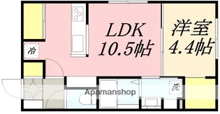 ノルフィーノクルール(NORFINO COULEUR)【1A号室】の間取り