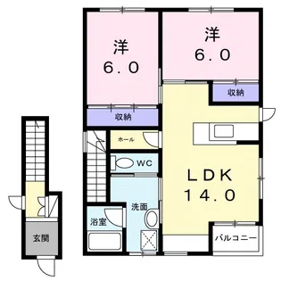 ショートヒルⅡ【2階】の間取り