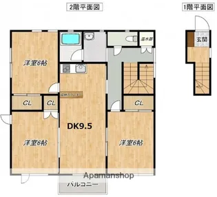 イースターポット【2階号室】の間取り