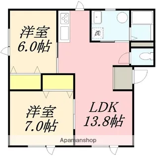 グランドール【201号室】の間取り