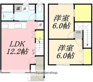 コーポ坂田Ⅱ【3号室】の間取り