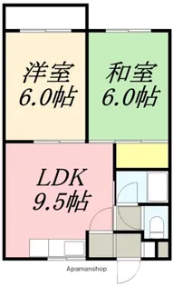 ルベール富岡【203号室】の間取り