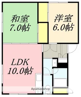 フラワーコート【101号室】の間取り