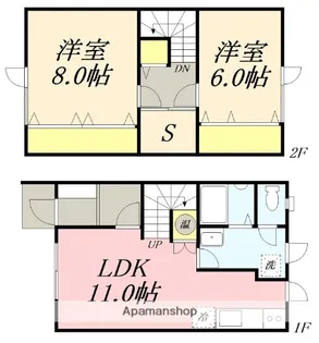 テラスハウス山下【1-1号室】の間取り