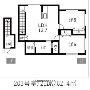 ジェクター(GECTER)【2階】の間取り