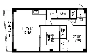 2LDKの間取り画像