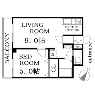 杉本ビル【502号室】の間取り