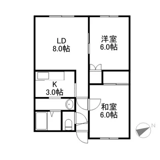 グリーンハイツ【102号室】の間取り