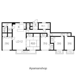 レジデンスマツダ【103号室】の間取り