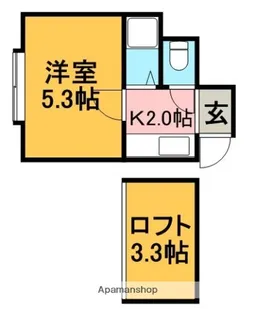 アップルハウス新札幌【102号室】の間取り