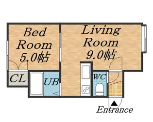 フォレスト北郷【2階】の間取り