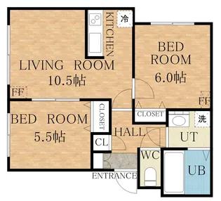 アートヒルズ南郷【4階】の間取り