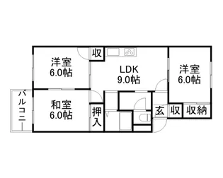 3LDKの間取り画像