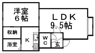 ウィーンの森八番館【201号室】の間取り