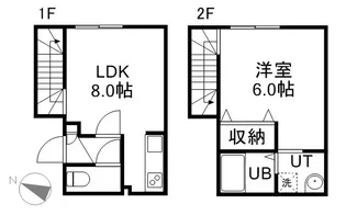 フルール栄通【106号室】の間取り
