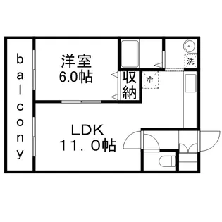 栄通銀座パレス【406号室】の間取り