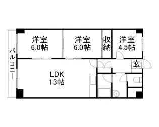 イプシロン厚別【4階】の間取り