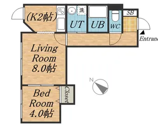カラバオ白石【206号室】の間取り