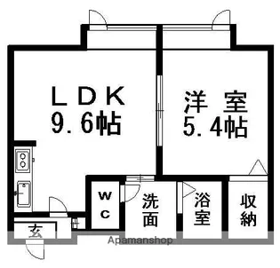 ワイズハウス【102号室】の間取り
