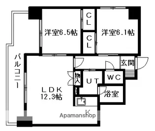 ヴィビ新札幌Ⅲ【403号室】の間取り