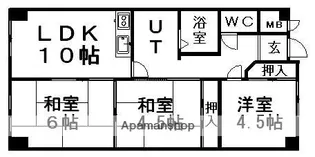 ノースパレス白石【702号室】の間取り