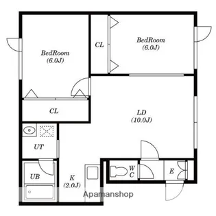コーポライジングサン2B【101号室】の間取り