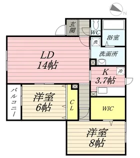 プランドール【2階】の間取り