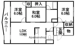 つくしハイツB【2階】の間取り