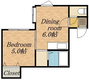 グリーンパーク月寒【102号室】の間取り