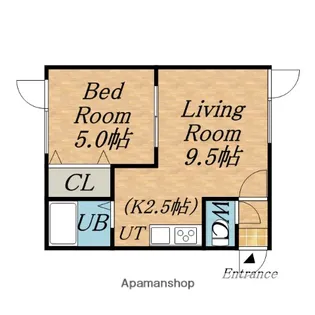 トワイライト弐番館【103号室】の間取り