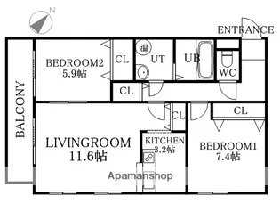 プレヴァレーレ517【3階】の間取り