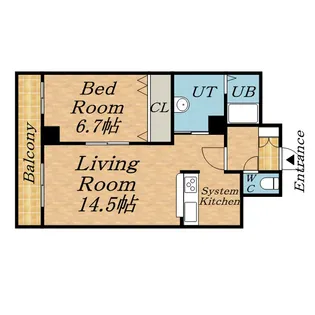 エステラ東札幌【706号室】の間取り