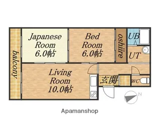 メーゾン榊【107.号室】の間取り