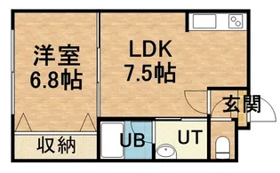 カーサ菊水【00202号室】の間取り