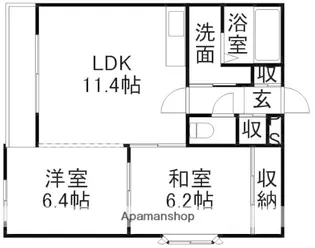 プロシード本通【503号室】の間取り