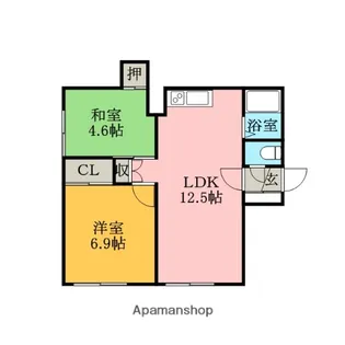 メゾン・ド・ボワール菊水【1階】の間取り