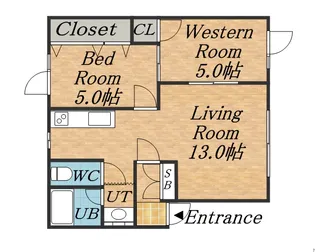サイクルサイド【102号室】の間取り