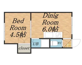 コーポヨシダA【106号室】の間取り