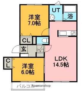 クレール壱番館【203号室】の間取り
