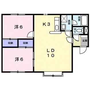 クレストール青葉B【1階】の間取り