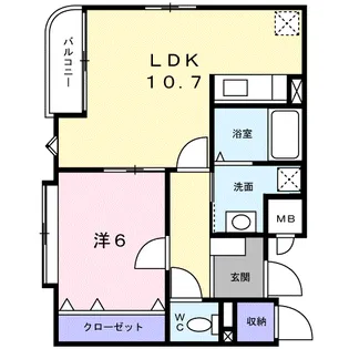 フレッシュリーヴス【2階】の間取り