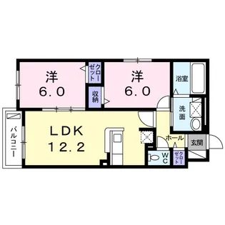 ジュネス緑ヶ丘【1階】の間取り