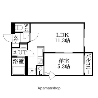 サンステージ菊水5−3【1階】の間取り