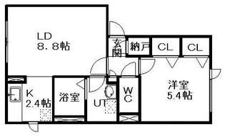 シャーメゾン平和通A【101号室】の間取り