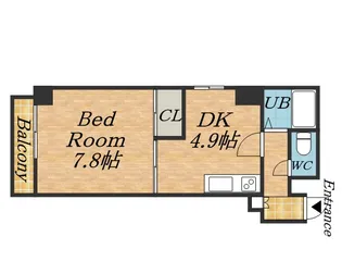 エンドレス三井平和通Ⅰ【0808号室】の間取り