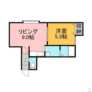 プロスパー菊水A【2階】の間取り
