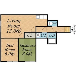 アーバン北郷【205号室】の間取り