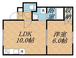 プレイムコート平和通【202号室】の間取り
