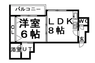 ラファイエ【8d号室】の間取り